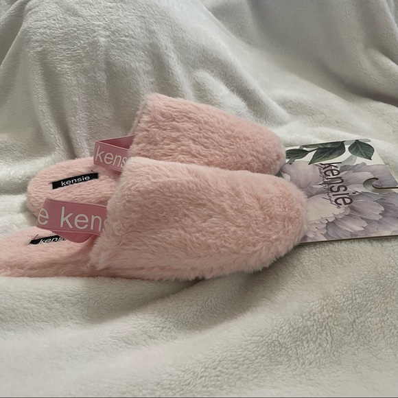 Womens Pink Kensie Slingback Plush Clog Memory Foam Slippers Pick Size 9 - Picture 7 of 10